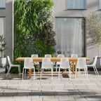 Ensemble de salle à manger d'extérieur Amazonia Macker 11 pièces en bois certifié FSC