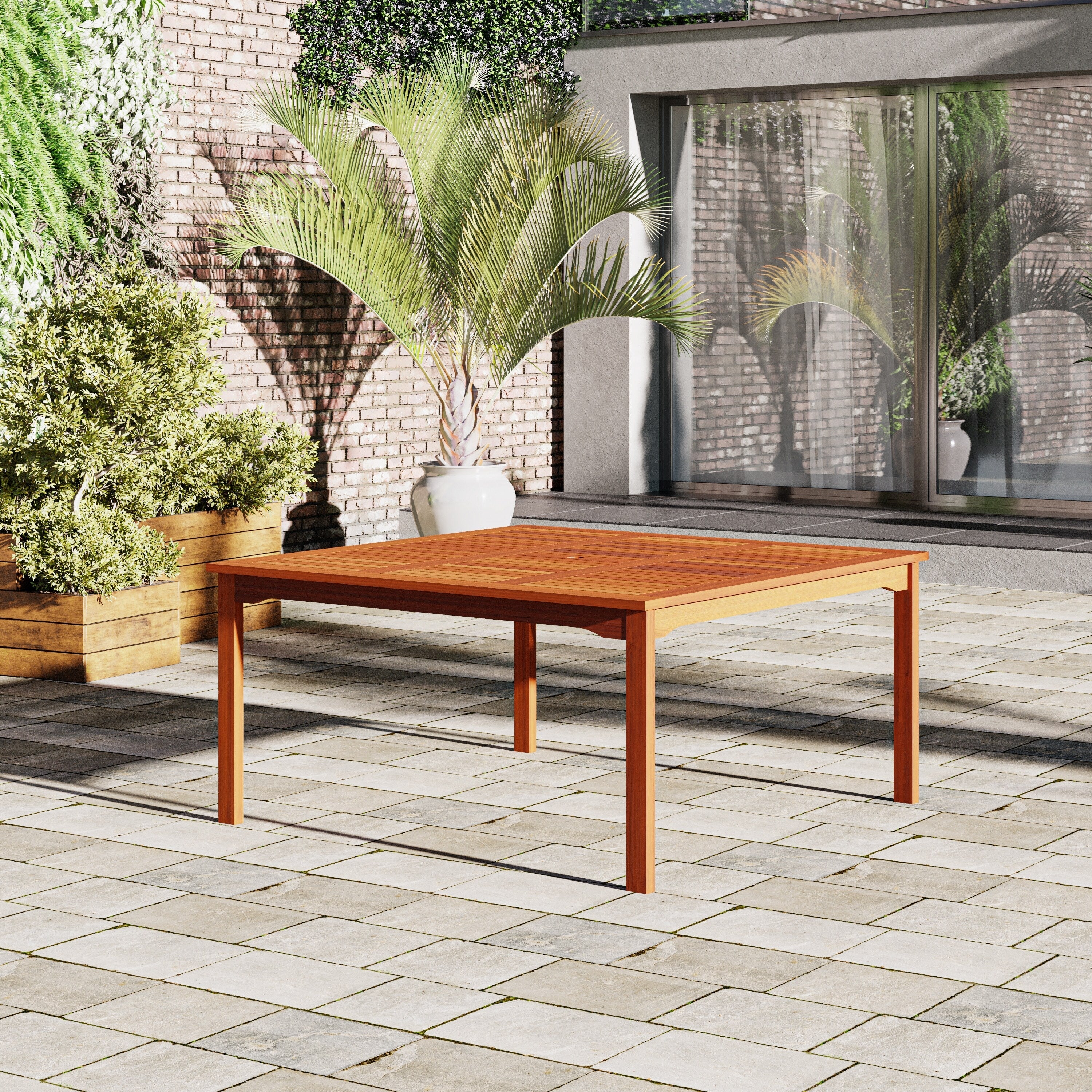 Ensemble de salle à manger d'extérieur Amazonia Piccola en bois FSC, 7 pièces