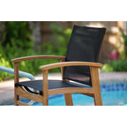 Ensemble de salle à manger d'extérieur en teck Amazonia Luna, 9 pièces