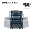 Fauteuil inclinable pivotant Amelia en similicuir avec coutures florales par HULALA HOME