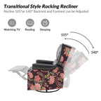 Fauteuil inclinable pivotant Amelia en similicuir avec coutures florales par HULALA HOME