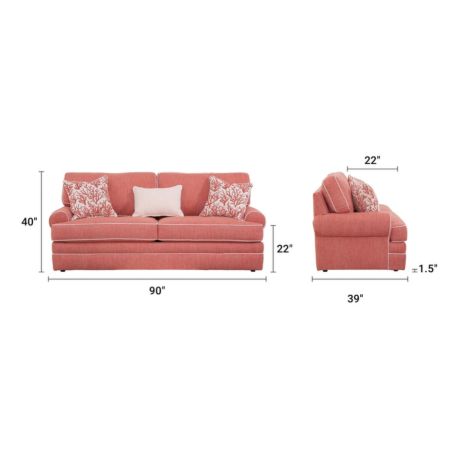 Canapé Coral Springs American Furniture Classics avec trois coussins assortis