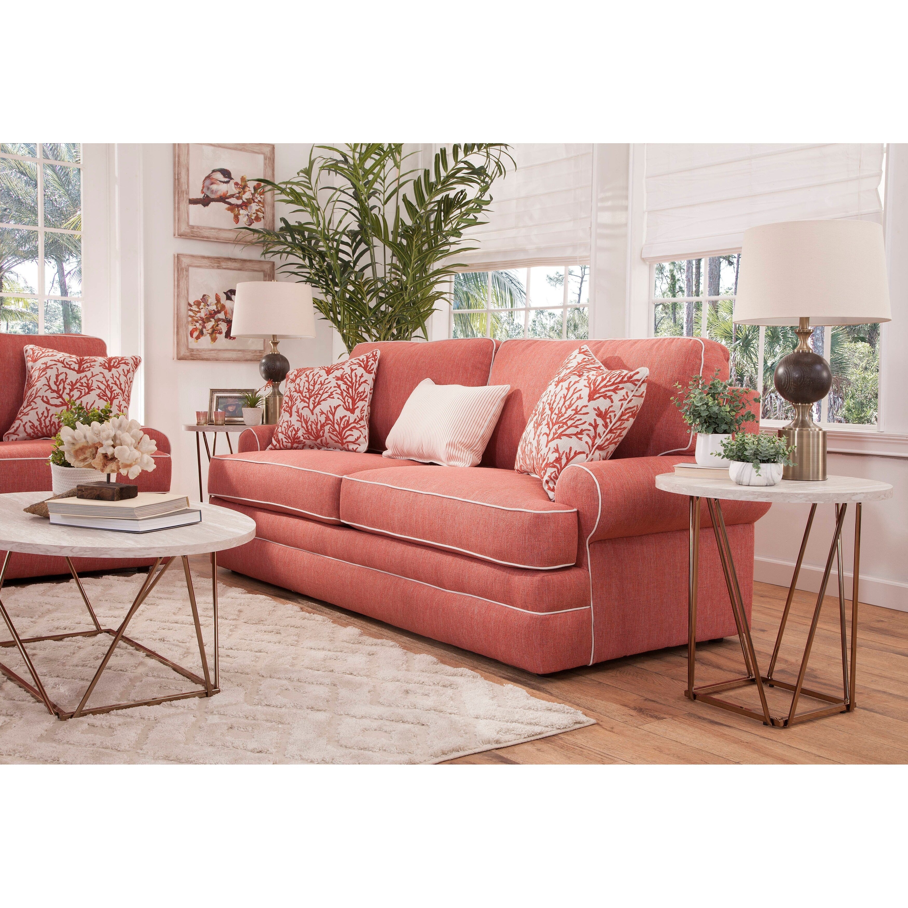 Canapé Coral Springs American Furniture Classics avec trois coussins assortis