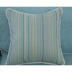 Canapé American Furniture Classics modèle Coastal Aqua Series avec quatre coussins décoratifs