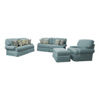 Canapé American Furniture Classics modèle Coastal Aqua Series avec quatre coussins décoratifs