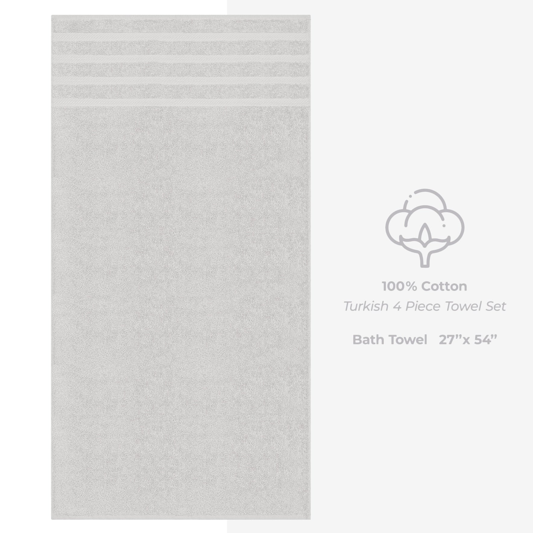 Serviettes de bain turques 100 % coton American Soft Linen, grandes, lot de 4, qualité hôtelière de luxe, ensembles de salle de bain