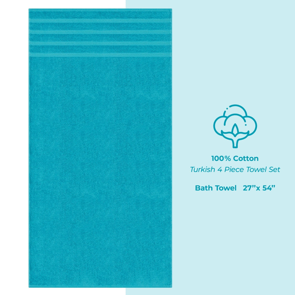Serviettes de bain turques 100 % coton American Soft Linen, grandes, lot de 4, qualité hôtelière de luxe, ensembles de salle de bain