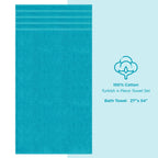 Serviettes de bain turques 100 % coton American Soft Linen, grandes, lot de 4, qualité hôtelière de luxe, ensembles de salle de bain