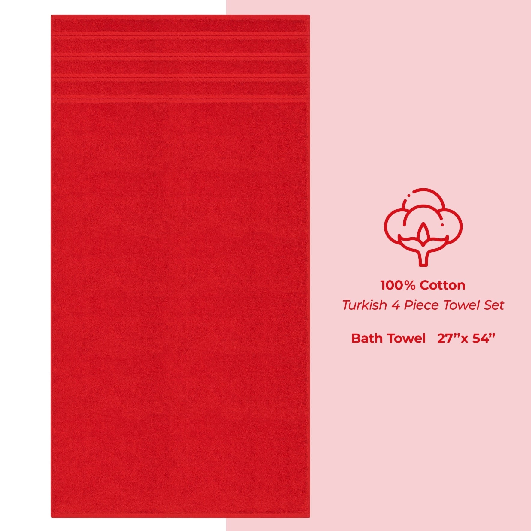 Serviettes de bain turques 100 % coton American Soft Linen, grandes, lot de 4, qualité hôtelière de luxe, ensembles de salle de bain