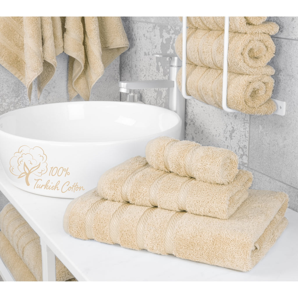 Ensemble de serviettes de bain 3 pièces 100 % coton Serviettes de bain turques de luxe Serviettes de toilette extra larges Serviettes de visage Ensemble de liquidation