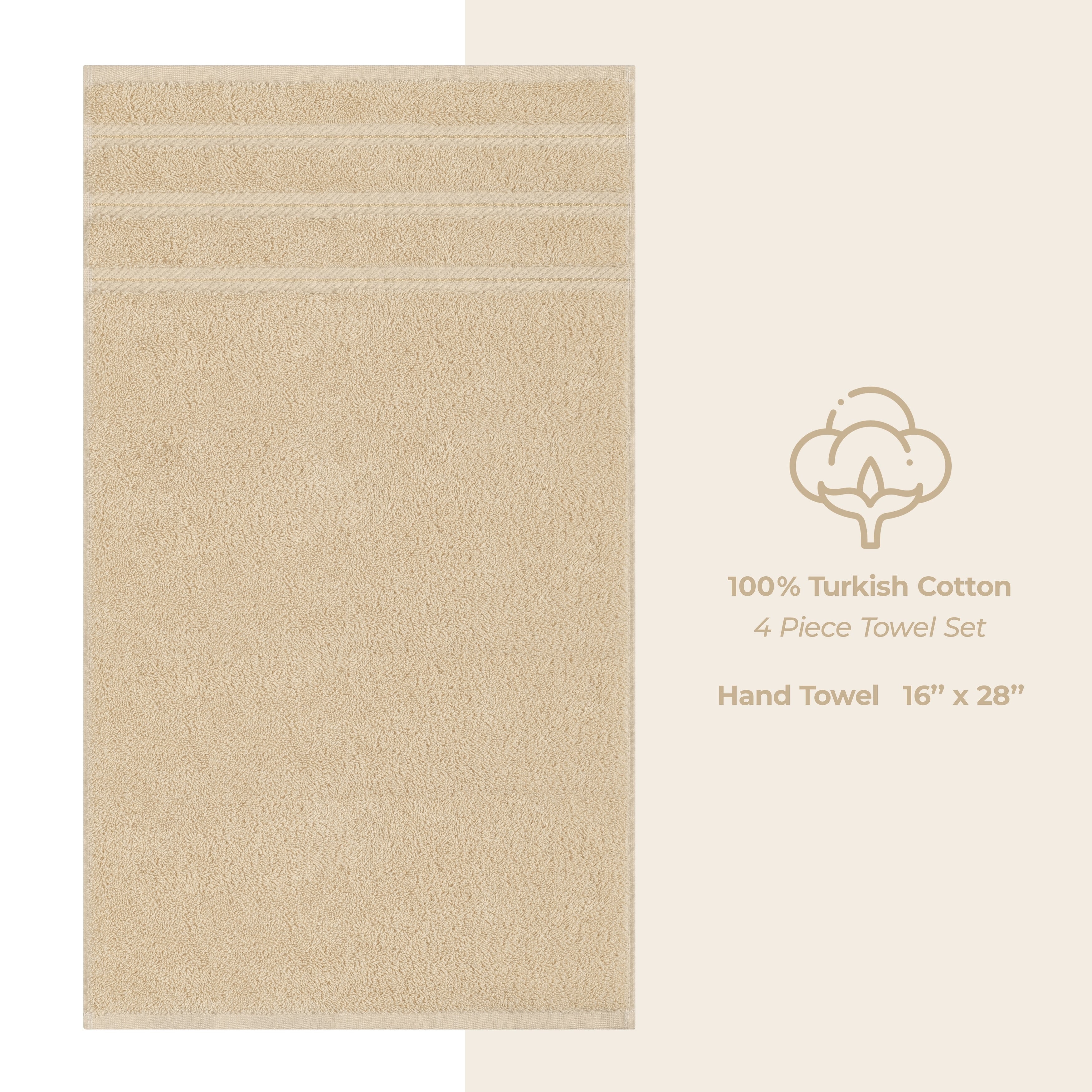 Ensemble de 4 serviettes turques en lin doux américain