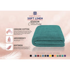 Serviette de bain turque extra large de qualité supérieure, douce et luxueuse, 100 % coton filé à l'anneau, 40 x 80 pouces, American Soft Linen