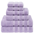 Ensemble de serviettes de bain de luxe 6 pièces en lin doux américain, 2 serviettes de bain, 2 essuie-mains et 2 débarbouillettes, serviettes turques 100 % coton pour salle de bain