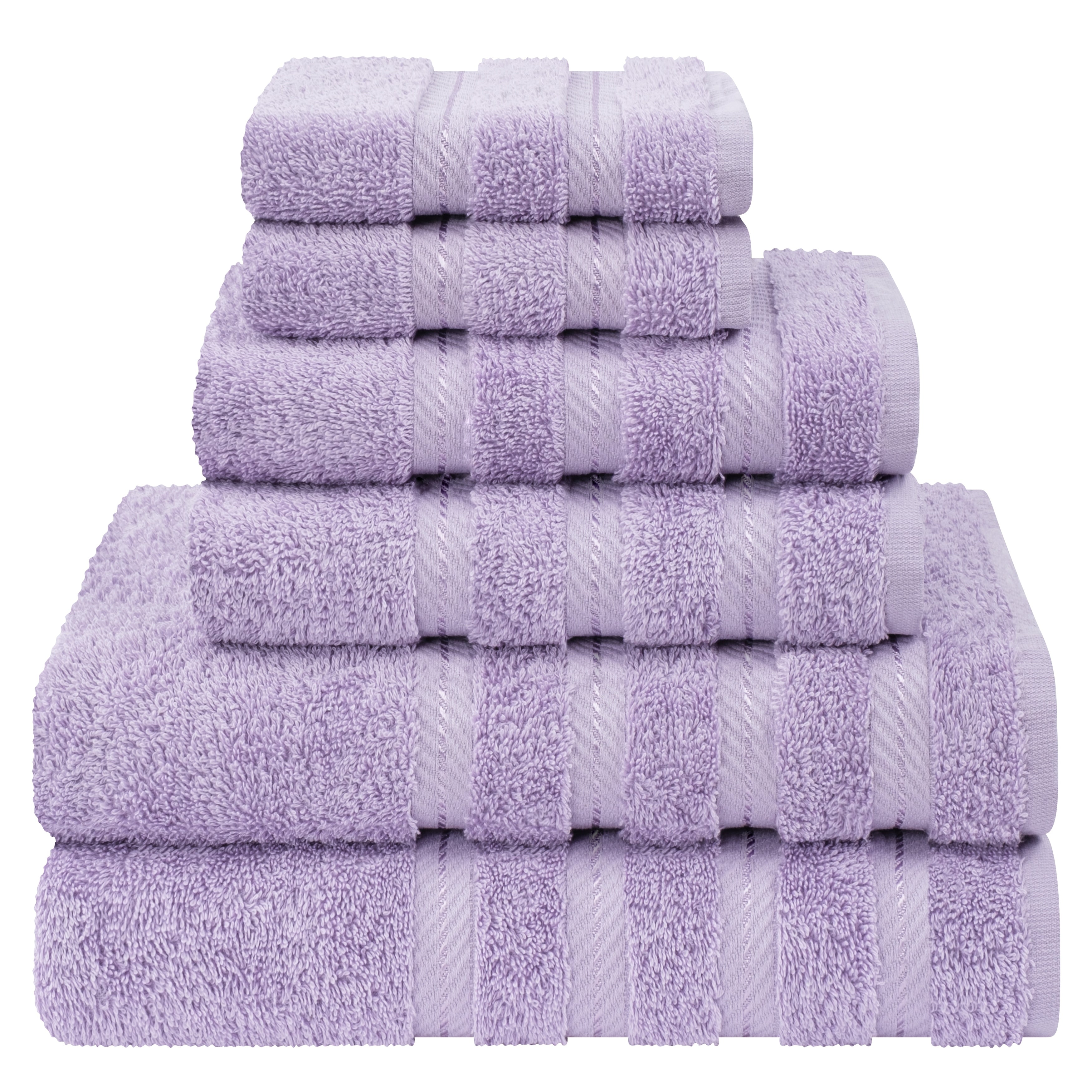 Ensemble de serviettes de bain de luxe 6 pièces en lin doux américain, 2 serviettes de bain, 2 essuie-mains et 2 débarbouillettes, serviettes turques 100 % coton pour salle de bain