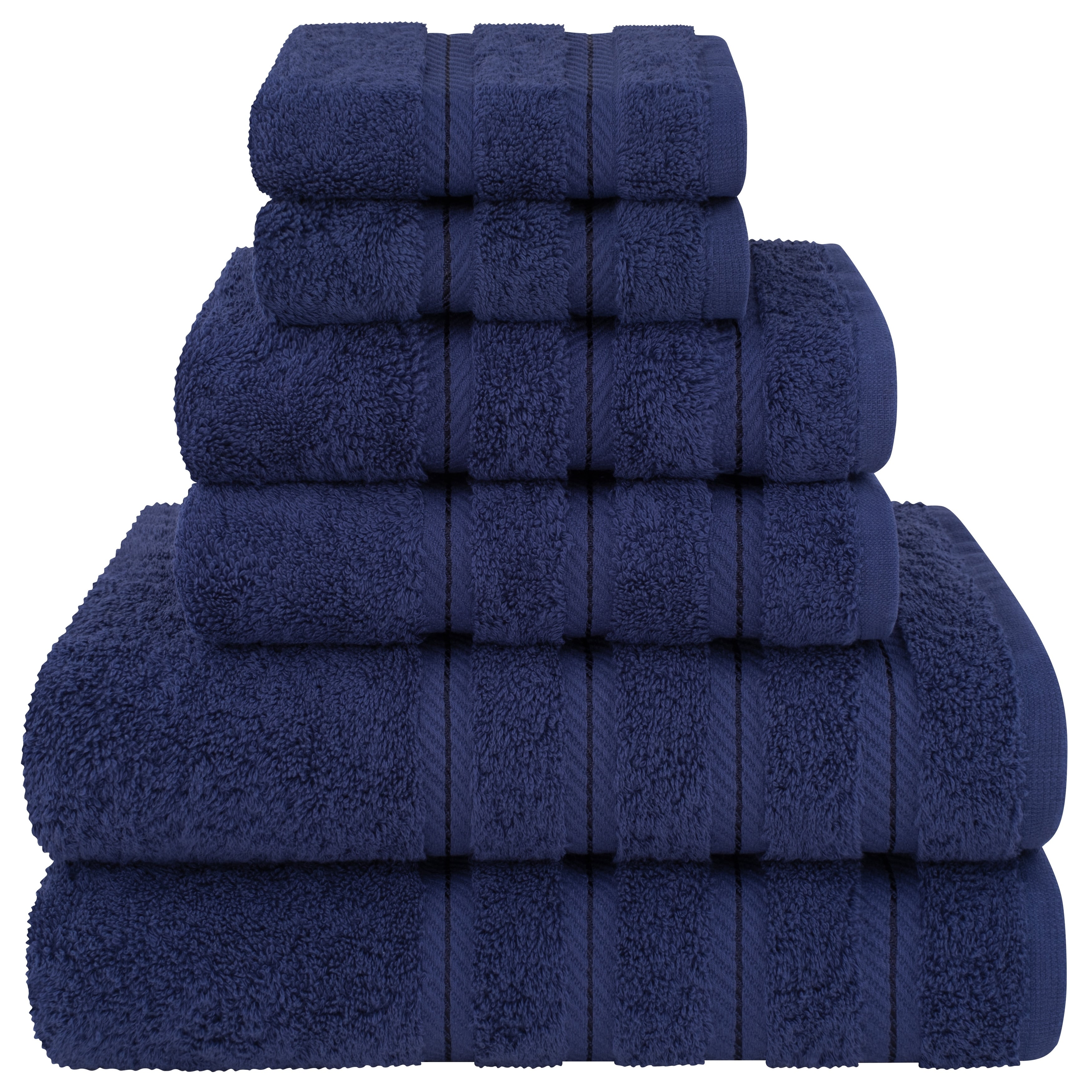 Ensemble de serviettes de bain de luxe 6 pièces en lin doux américain, 2 serviettes de bain, 2 essuie-mains et 2 débarbouillettes, serviettes turques 100 % coton pour salle de bain