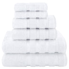 Ensemble de serviettes de bain de luxe 6 pièces en lin doux américain, 2 serviettes de bain, 2 essuie-mains et 2 débarbouillettes, serviettes turques 100 % coton pour salle de bain