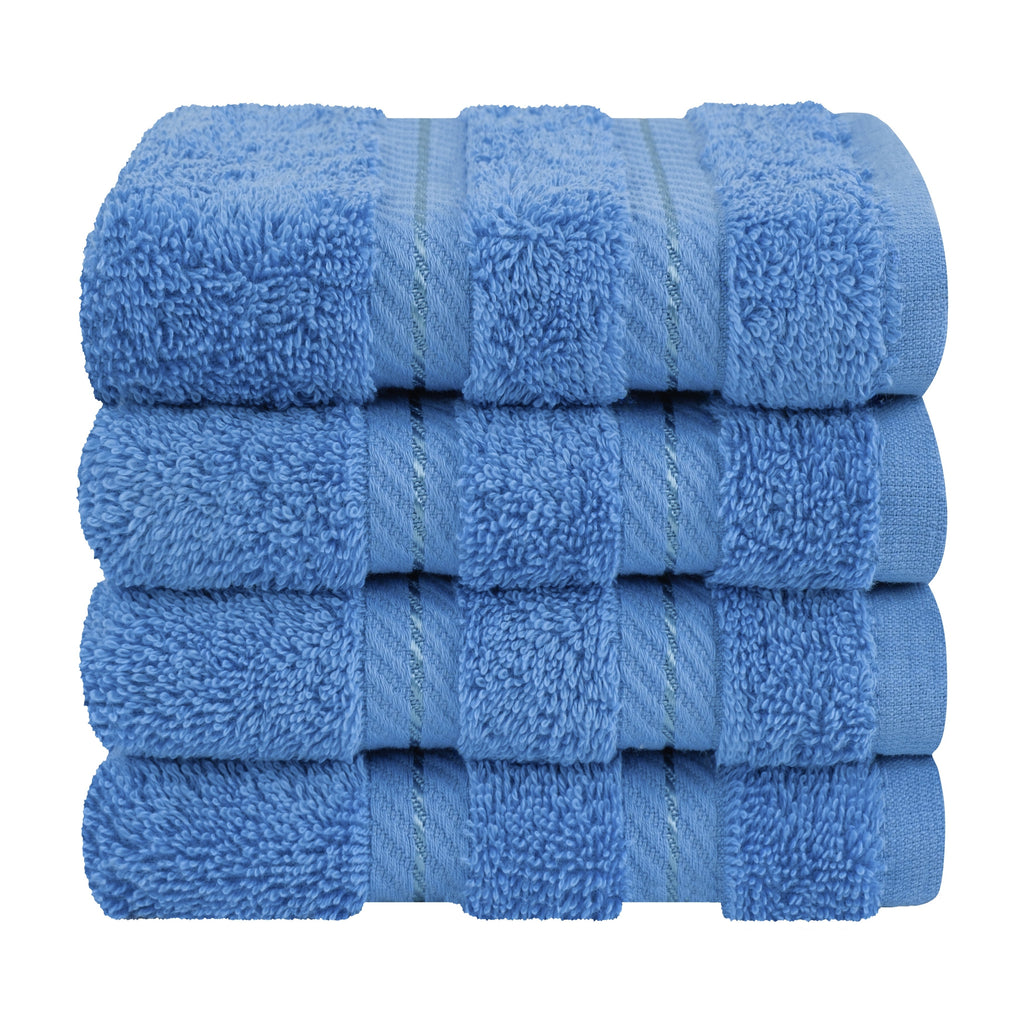 Ensemble de 4 débarbouillettes 100 % coton de qualité supérieure American Soft Linen