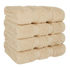 Ensemble de 4 débarbouillettes 100 % coton de qualité supérieure American Soft Linen