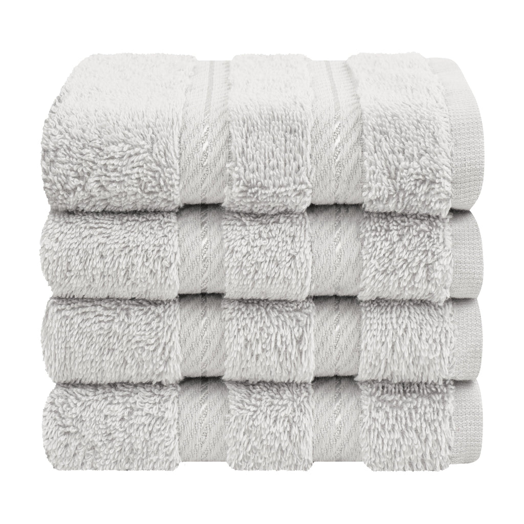 Ensemble de 4 débarbouillettes 100 % coton de qualité supérieure American Soft Linen