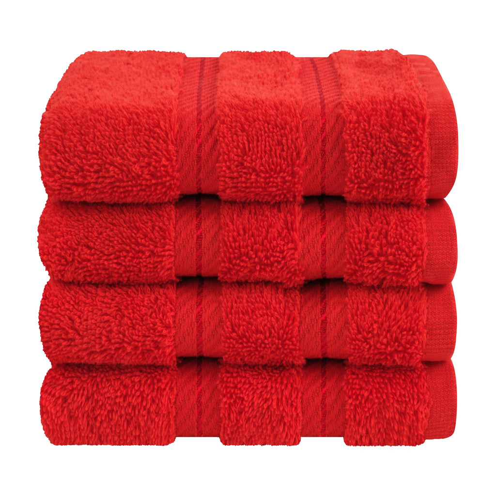 Ensemble de 4 débarbouillettes 100 % coton de qualité supérieure American Soft Linen