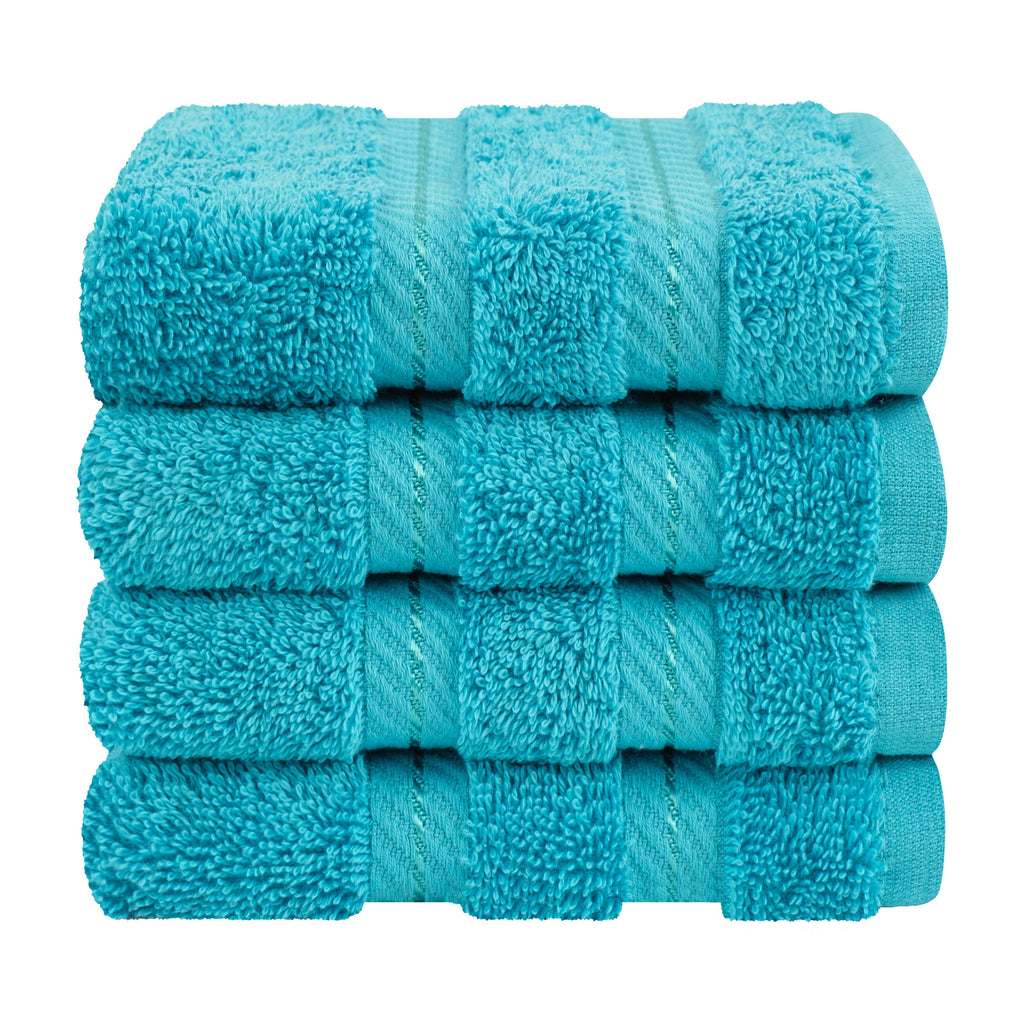 Ensemble de 4 débarbouillettes 100 % coton de qualité supérieure American Soft Linen