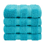 Ensemble de 4 débarbouillettes 100 % coton de qualité supérieure American Soft Linen