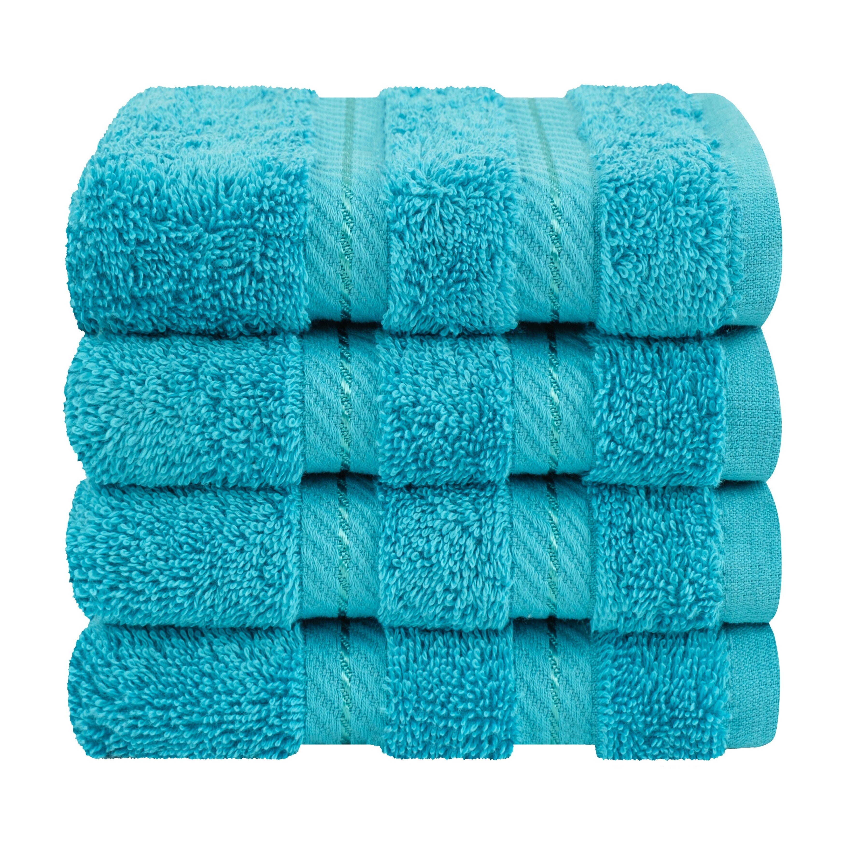 Ensemble de 4 débarbouillettes 100 % coton de qualité supérieure American Soft Linen