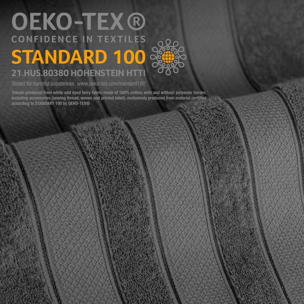 Ensemble de serviettes de bain Salem en lin doux américain, 6 pièces, grandes serviettes de bain 100 % coton, 2 serviettes de bain, 2 essuie-mains et 2 débarbouillettes