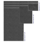 Ensemble de serviettes de bain Salem en lin doux américain, 6 pièces, grandes serviettes de bain 100 % coton, 2 serviettes de bain, 2 essuie-mains et 2 débarbouillettes