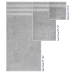 Ensemble de serviettes de bain Salem en lin doux américain, 6 pièces, grandes serviettes de bain 100 % coton, 2 serviettes de bain, 2 essuie-mains et 2 débarbouillettes