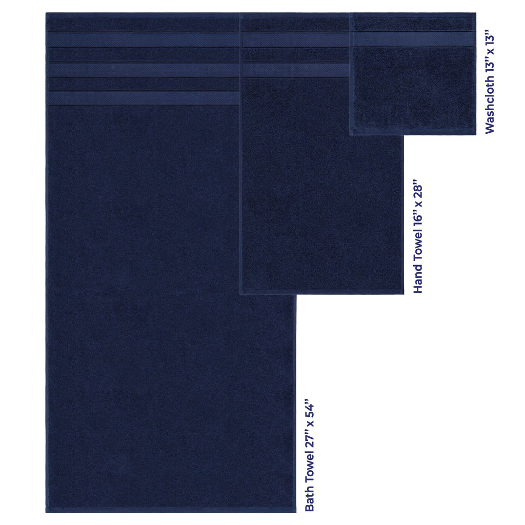 Ensemble de serviettes de bain Salem en lin doux américain, 6 pièces, grandes serviettes de bain 100 % coton, 2 serviettes de bain, 2 essuie-mains et 2 débarbouillettes