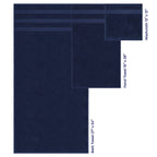 Ensemble de serviettes de bain Salem en lin doux américain, 6 pièces, grandes serviettes de bain 100 % coton, 2 serviettes de bain, 2 essuie-mains et 2 débarbouillettes