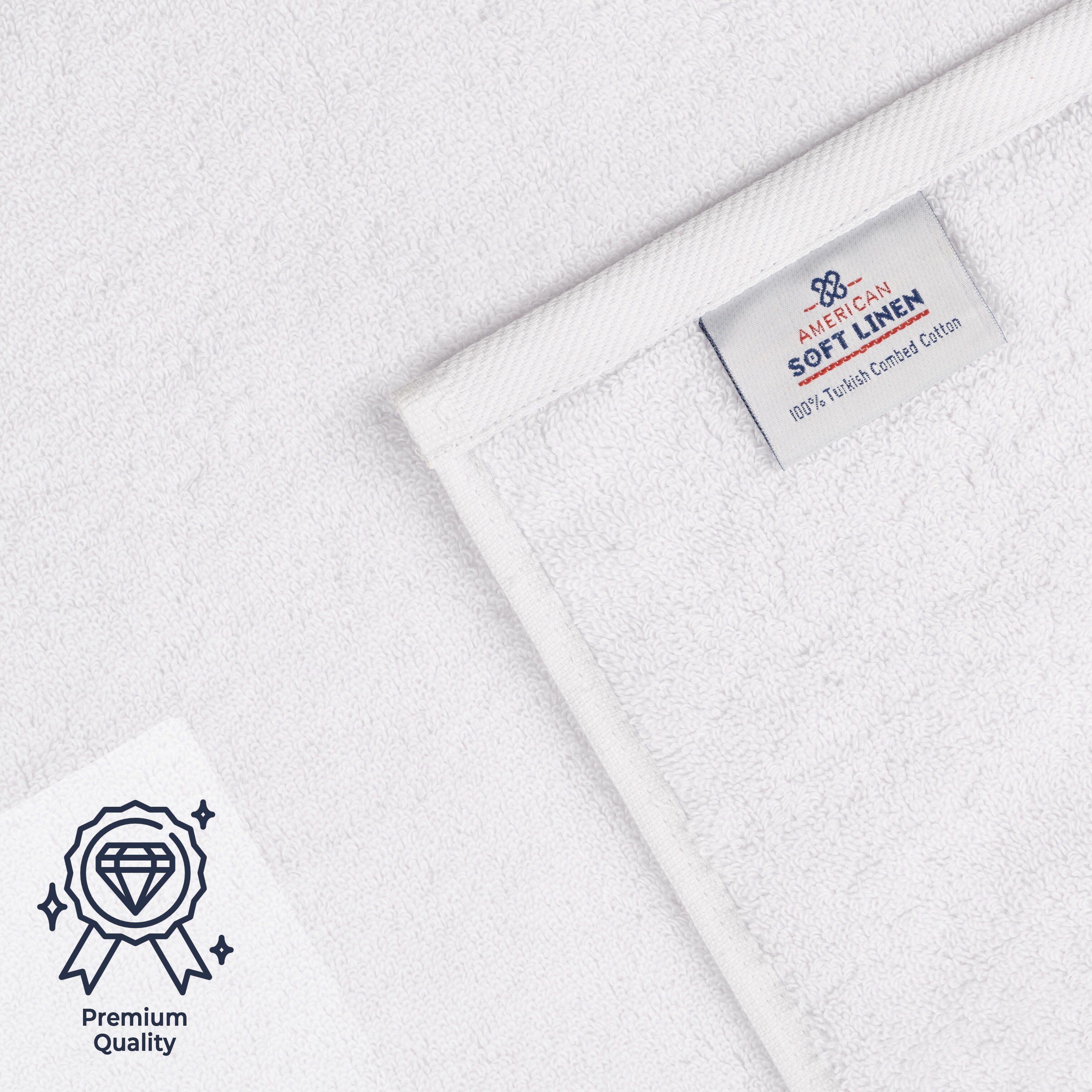 Ensemble de serviettes de bain Salem en lin doux américain, 6 pièces, grandes serviettes de bain 100 % coton, 2 serviettes de bain, 2 essuie-mains et 2 débarbouillettes