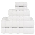 Ensemble de serviettes de bain Salem en lin doux américain, 6 pièces, grandes serviettes de bain 100 % coton, 2 serviettes de bain, 2 essuie-mains et 2 débarbouillettes