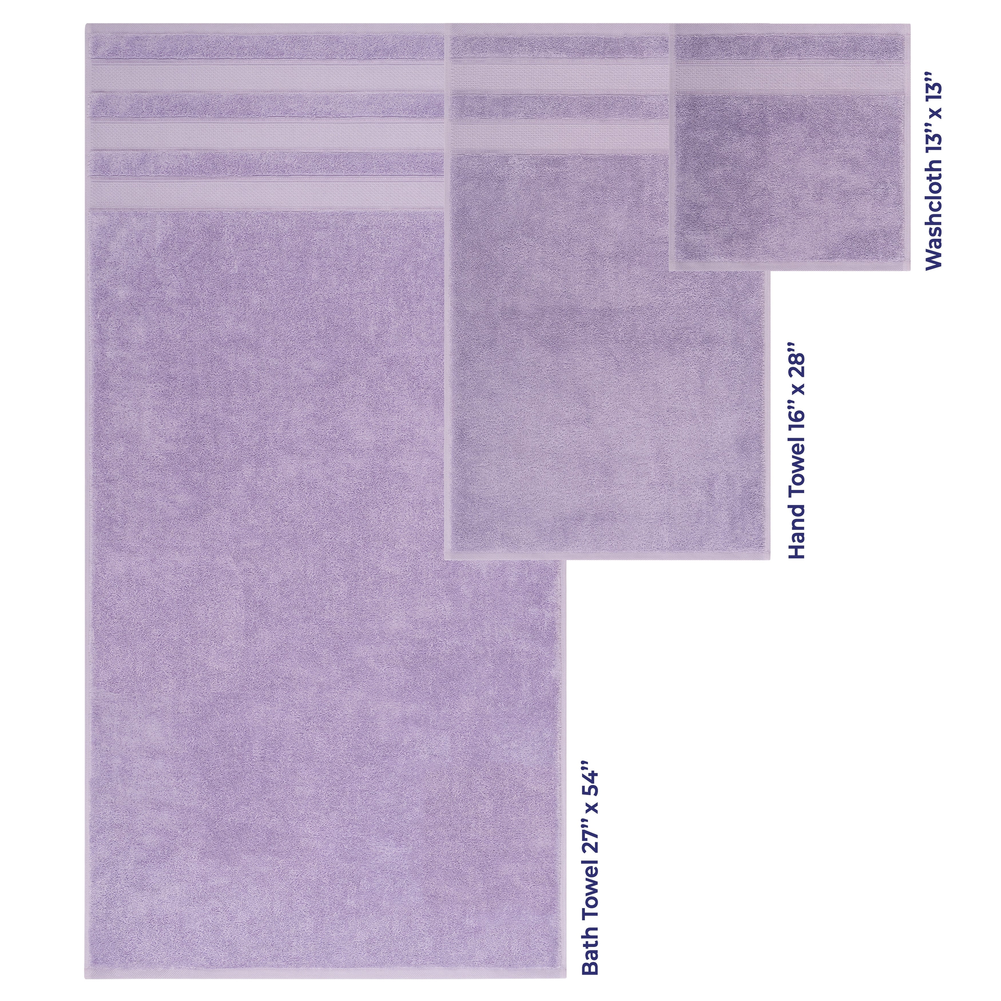 Ensemble de serviettes de bain Salem en lin doux américain, 6 pièces, grandes serviettes de bain 100 % coton, 2 serviettes de bain, 2 essuie-mains et 2 débarbouillettes