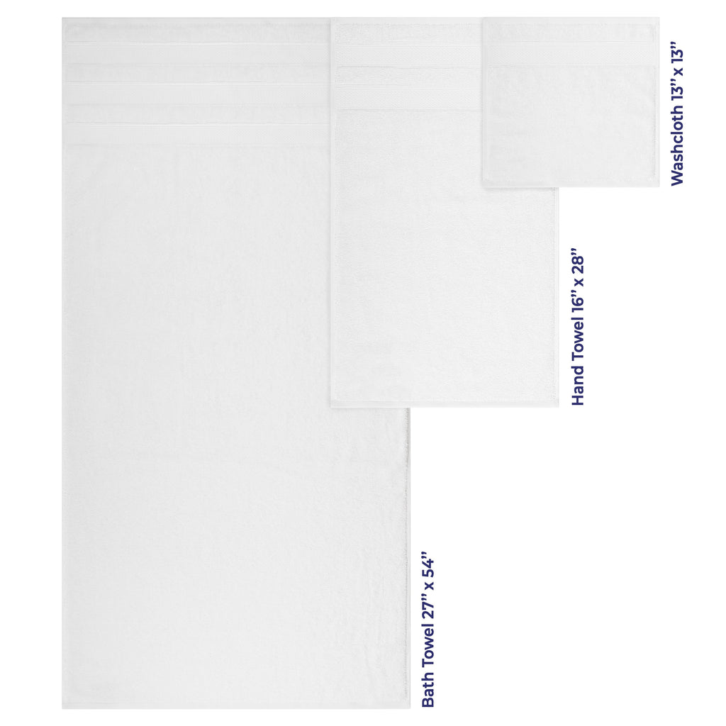 Ensemble de serviettes de bain Salem en lin doux américain, 6 pièces, grandes serviettes de bain 100 % coton, 2 serviettes de bain, 2 essuie-mains et 2 débarbouillettes