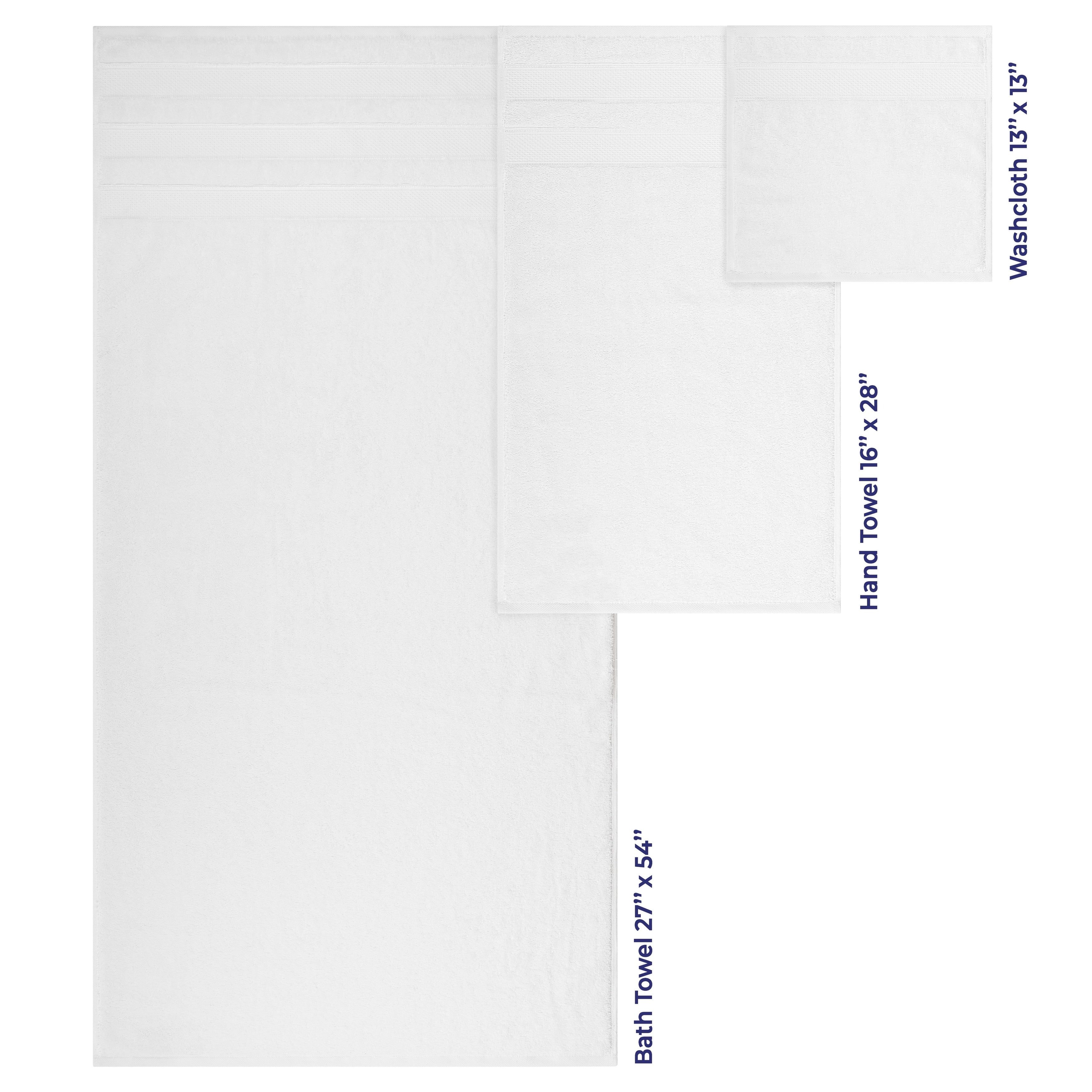 Ensemble de serviettes de bain Salem en lin doux américain, 6 pièces, grandes serviettes de bain 100 % coton, 2 serviettes de bain, 2 essuie-mains et 2 débarbouillettes