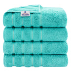 Serviettes de bain turques 100 % coton American Soft Linen, grandes, lot de 4, qualité hôtelière de luxe, ensembles de salle de bain