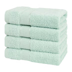 American Soft Linen, lot de 4 débarbouillettes de luxe Salem, 100 % coton peigné, 13 x 13 débarbouillettes