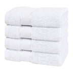 American Soft Linen, lot de 4 débarbouillettes de luxe Salem, 100 % coton peigné, 13 x 13 débarbouillettes