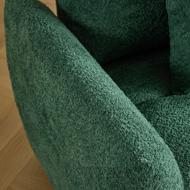 Canapé capitonné américain avec pouf - 3 places, 1 pouf