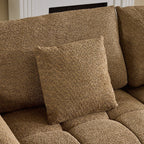 Canapé capitonné américain avec pouf - 3 places, 1 pouf