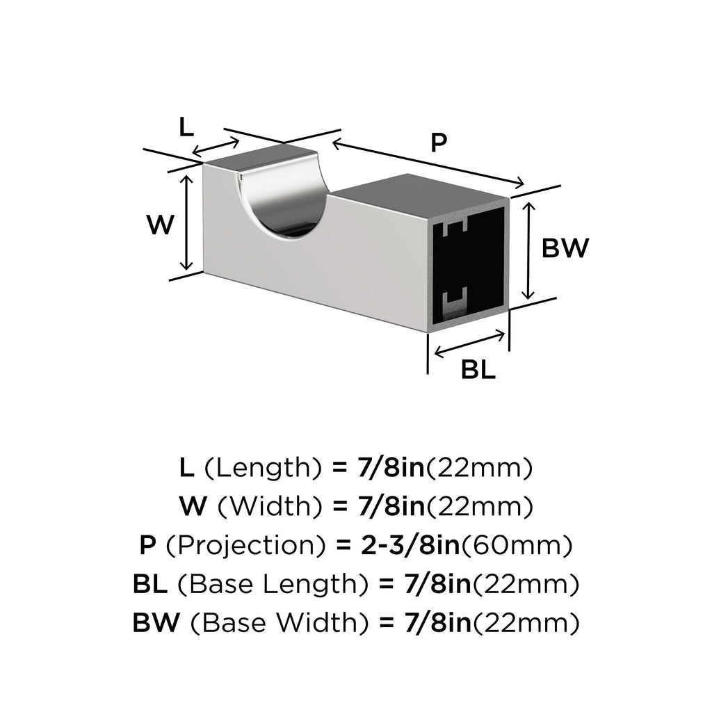 Patère simple contemporaine Amerock Monument