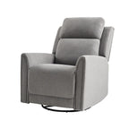 Fauteuil inclinable électrique pivotant et à bascule contemporain Amin avec appui-tête par HULALA HOME