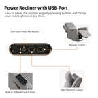 Fauteuil inclinable électrique pivotant et à bascule contemporain Amin avec appui-tête par HULALA HOME