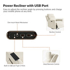 Fauteuil inclinable électrique pivotant et à bascule contemporain Amin avec appui-tête par HULALA HOME