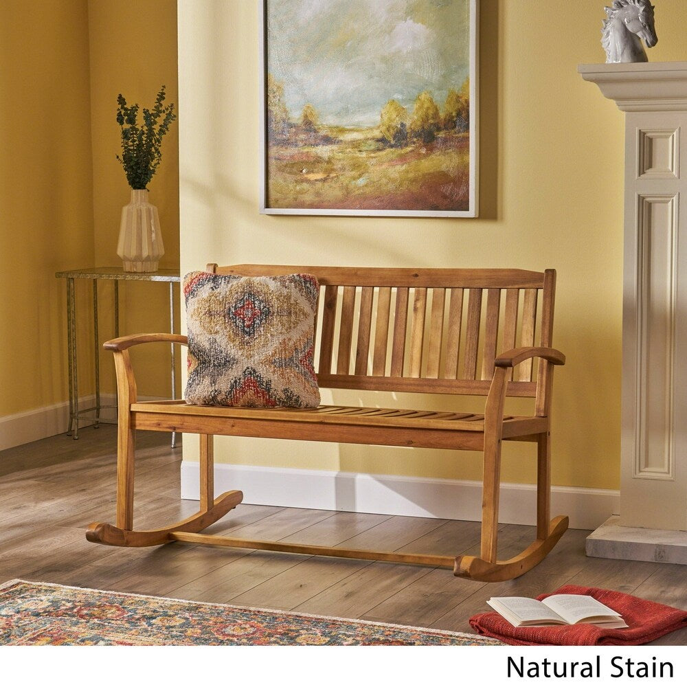 Fauteuil de patio en bois d'acacia Amina par Christopher Knight Home