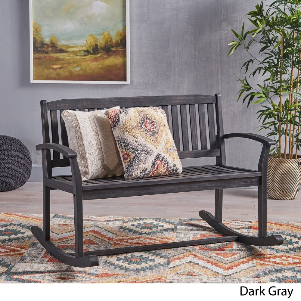 Fauteuil de patio en bois d'acacia Amina par Christopher Knight Home