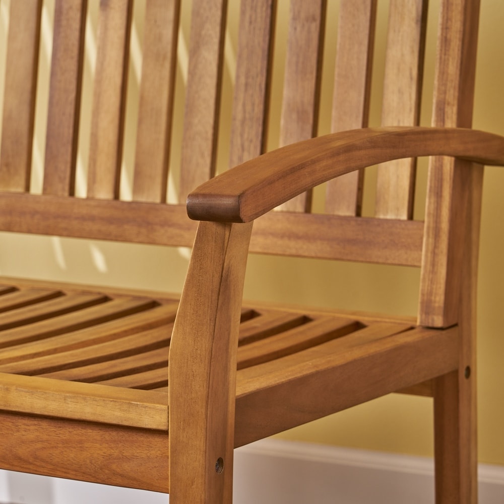 Fauteuil de patio en bois d'acacia Amina par Christopher Knight Home