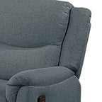 Fauteuil inclinable manuel Ammy, accoudoirs coussinés, imitation toile de jute gris foncé